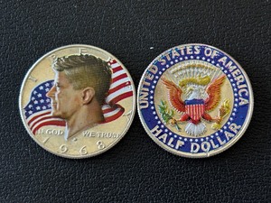 lot 30 image: 1968-D Kennedy Half Dollars Colorized 40% Silver