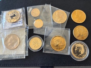 lot 44 image: Gold Plated Coins