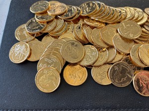 lot 78 image: Gold Plated Quarters $23 Face Value 92 Quarters