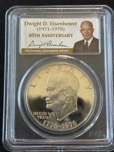 lot 53 image: 1976-S Eisenhower Dollar Proof PCGS PR69 Deep Cameo