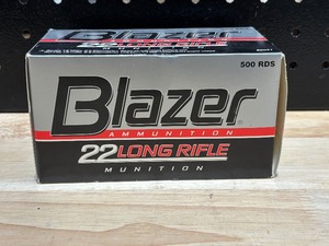 lot 8 image: Blazer .22 Long 500 Rounds