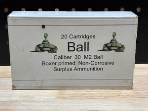 Ball M2 .30-06 Caliber Bullets 20 Rounds
