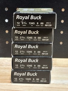 lot 43 image: Royal Buck 12 Gauge 00 Buck 5 Full Boxes