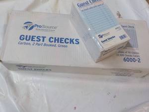 lot 58 image: Case of 50 Guest Check Books - 2500...