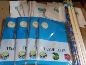 lot 124 image: Gift Wrap and Tissue Paper...