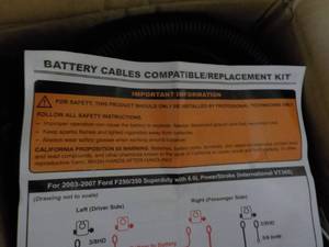 lot 128 image: Battery Cables Compatible Replaceme...