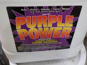 lot 146 image: Purple Power- 5 gallon pail partial...