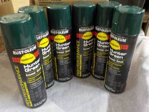lot 178 image: 6 cans 15 oz Rust-Oleum Hunter Gree...