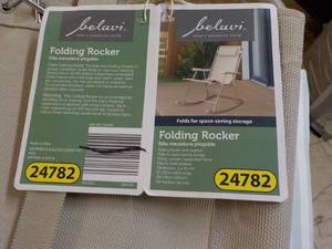 lot 191 image: Belavi Folding Rocker and Cushion...