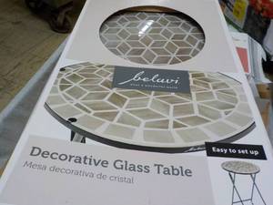 lot 192 image: Belavi Decorative Glass Table...