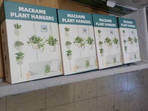 lot 194 image: 4 Macrame Plant Hangers...