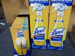 lot 236 image: 2 Lysol Smart Spray Bottles and 16 ...