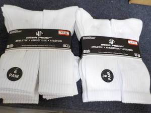 lot 238 image: 12 pair White Wear Proof Athletic S...