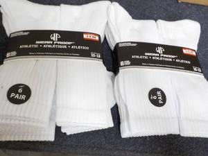 lot 243 image: 12 pair White Wear Proof Athletic S...