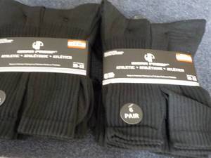 lot 244 image: 12 pair Black Wear Proof Athletic S...