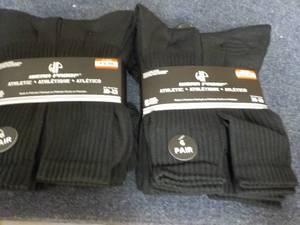 lot 245 image: 12 pair Black Wear Proof Athletic S...