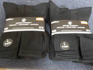 lot 246 image: 12 pair Black Wear Proof Athletic S...