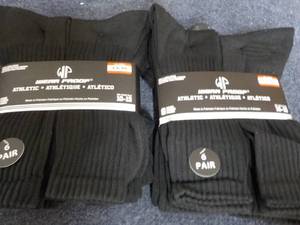 lot 247 image: 12 pair Black Wear Proof Athletic S...