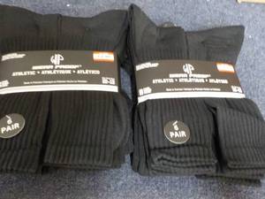 lot 248 image: 12 pair Black Wear Proof Athletic S...