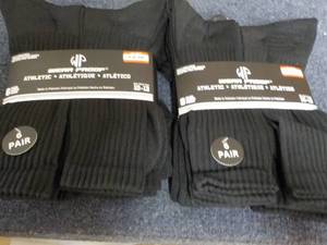 lot 249 image: 12 pair Black Wear Proof Athletic S...