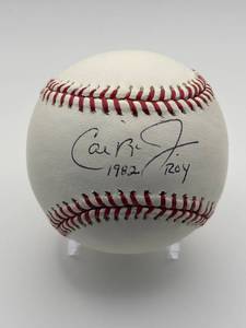 lot 105 image: Cal Ripken Jr. Autograph Baseball Baltimore Orioles Legend and Hall of Famer HOF Authenticated Autograph