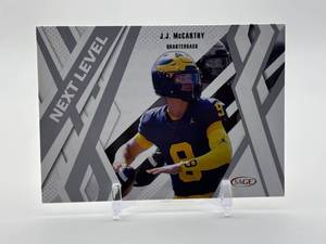 lot 140 image: 2023 Sage Next Level J.J. McCarthy Michigan Wolverines Rookie Card