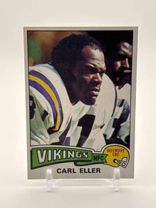 lot 145 image: 1975 Topps - Carl Eller #290 Minnesota Vikings Legend HOF Card