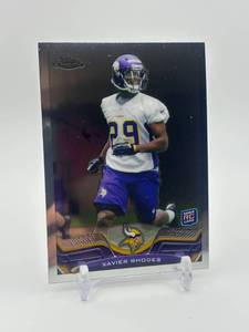 lot 410 image: 2013 Topps Chrome - Xavier Rhodes #119 Refractor Rookie Card Minnesota Vikings