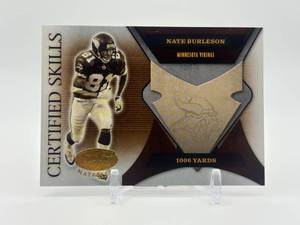 lot 413 image: 2005 Leaf Certified Materials - Certified Skills Nate Burleson #d 363750 Minnesota Vikings