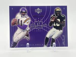 lot 435 image: 2003 Upper Deck Pros & Prospects - Daunte Culpepper and Marquel Blackwell Card #d 9891800 Minnesota Vikings NFL
