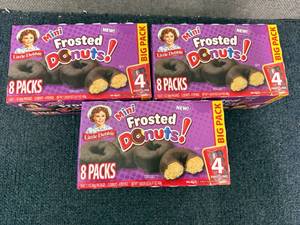lot 159 image: 3 Boxes of Mini Frosted Donuts