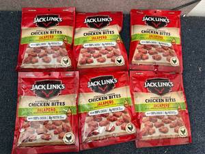 lot 179 image: 6 Bags of Jack Links Jalepeno Chicken Bites