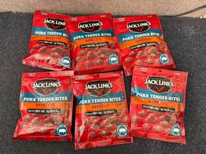 lot 184 image: 6 Bags of Jack Links BBQ Pork Tender Bites