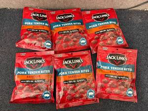 lot 185 image: 6 Bags of Jack Links BBQ Pork Tender Bites