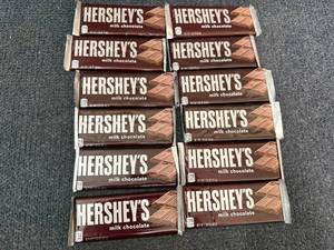 lot 191 image: 12 Hershey Milk Chocolate Bars