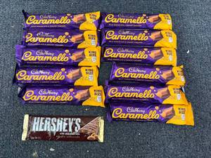 lot 200 image: 12 Cadbury Caramello Candy Bars