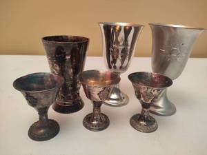 lot 86 image: Assortment of Kiddush Cups