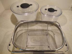 lot 132 image: Salad Spinners and Over the Sink Vegetable Strainer