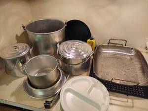 lot 144 image: Camping & Grilling Pots, Pans and more