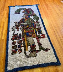 lot 50 image: Indigenous Handwoven Wool Tapestry