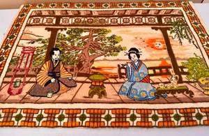 lot 84 image: Vintage Asian Crewel Embroidery