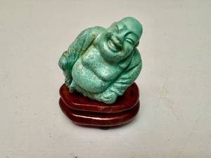 lot 56 image: Chinese Turquoise Hand Carved Figurine