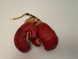 lot 25 image: Vintage Mini Leather Boxing Gloves