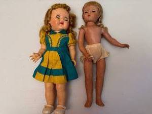 lot 106 image: Vintage Saucy Walker Doll and Baby Doll