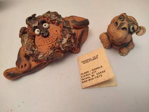 lot 165 image: Olsen - Daniels Clay Scultped Animals