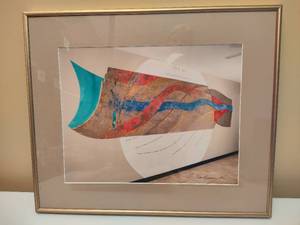 lot 170 image: W. Saltzman Abstract Framed Art