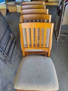 lot 179 image: Set of Five Padded Folding Chairs