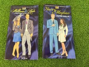 lot 16 image: William & Kate & Harry & Meghan Paper Dolls