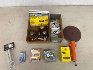 lot 47 image: Wire Brushes, Reflective LettersNumbers & Hardware Items