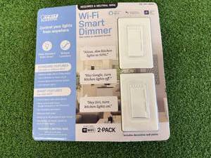 lot 136 image: New Wi-Fi Smart Dimmer 2 Pack